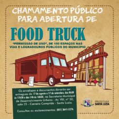 Chamamento Público para abertura de Food Truck