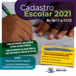 Cadastramento escolar 2021