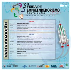 Confira a programação  da 3ª Feira do Empreendedorismo do município de Santa Luzia.