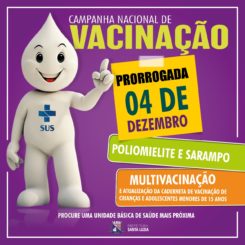 Campanha de vacinação é prorrogada novamente