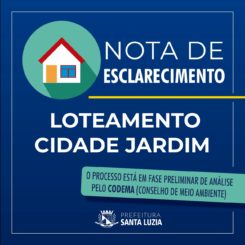 Esclarecimentos sobre o loteamento Cidade Jardim