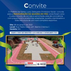 Convite – Inauguração da Quadra do Pão