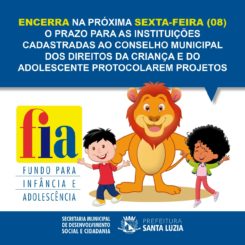 Edital para chancela de projetos referente ao Fundo da Infância e da Juventude (FIA)