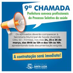 Prefeitura convoca profissionais do Processo Seletivo da saúde