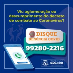 Prefeitura lança Disque Denúncia Covid