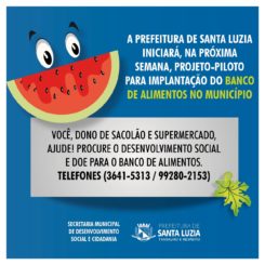 Prefeitura iniciará projeto-piloto para implantação do Banco de Alimentos no Município