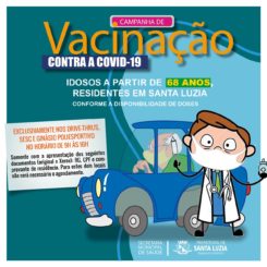 Santa Luzia antecipa vacinação contra a Covid-19 para idosos a partir de 68 anos