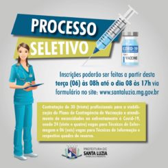 Aberto novo processo seletivo para Técnico de Enfermagem e Técnico de Informação para o enfrentamento à covid-19