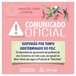 Comunicado oficial de suspensão por tempo indeterminado do PELC