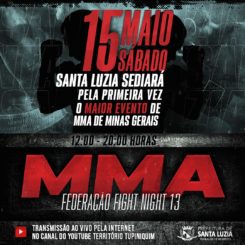 Santa Luzia sediará pela primeira vez maior evento de MMA de Minas Gerais