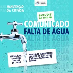 Comunicado falta de água