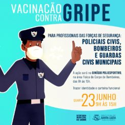 Prefeitura promove vacinação contra a gripe para forças de segurança