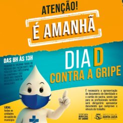 Atenção! Amanhã é o dia “D” de vacinação contra a gripe