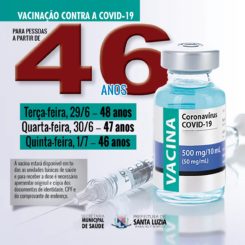Prefeitura anuncia novo grupo para vacinação contra a covid-19