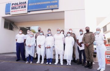 Forças de segurança do município recebem a segunda dose da vacina contra covid-19