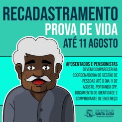 Prefeitura convoca para recadastramento servidores aposentados e pensionistas
