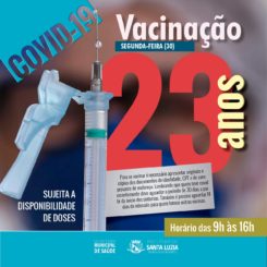 Vacinação contra a covid-19 para pessoas com 23 anos ou mais