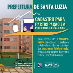 Prefeitura abre cadastro para participação em programas habitacionais da secretaria de Desenvolvimento Urbano e Habitação