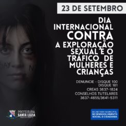 23 de setembro: Dia Internacional Contra a Exploração Sexual e o Tráfico de Mulheres e Crianças