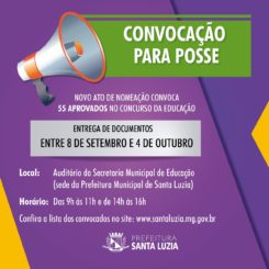 Novo Ato de Nomeação convoca 55 aprovados no Concurso da Educação