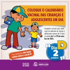 Coloque o calendário vacinal das crianças e adolescentes em dia