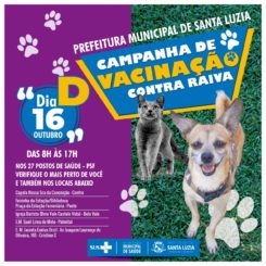 Vacinação antirrábica será no sábado (16)