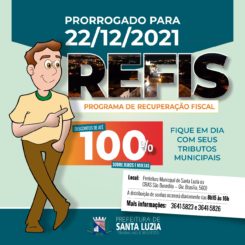 Prefeitura prorroga mais uma vez data para adesão ao REFIS – Programa de Recuperação Fiscal