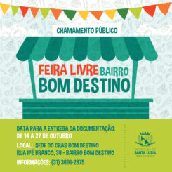 Prefeitura abre chamamento público para feira livre do bairro Bom Destino