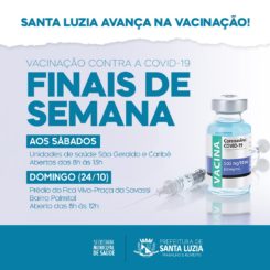 Prefeitura anuncia cronograma de vacinação no final de semana