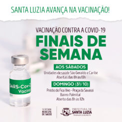 Vacinação contra a covid-19 no final de semana