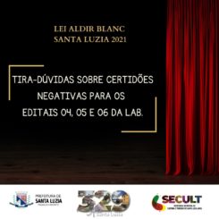 Prefeitura orienta classe artística para emissão de certidões negativas para inscrição nos editais da Lei Aldir Blanc