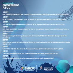 Novembro Azul : mês  de combate ao câncer de próstata