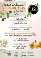Prefeitura promoverá palestra sobre o uso das plantas medicinais negligenciadas