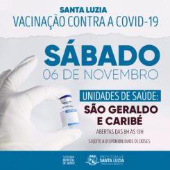 Vacinação contra a covid-19 neste sábado (6)