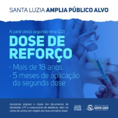 Prefeitura amplia público alvo apto a receber dose de reforço contra a covid-19