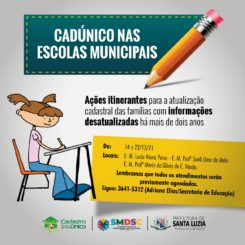 Atenção! CADÚNICO nas Escolas Municipais
