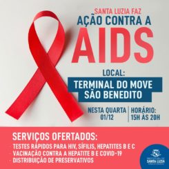 Prefeitura promoverá ação no Terminal do Move São Benedito em prol do Dia Mundial de Luta contra AIDS