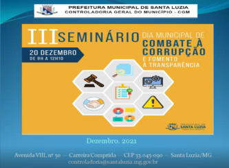 Prefeitura promove o “III Seminário do Dia Municipal de Combate à Corrupção e Fomento à Transparência”