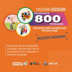 Programa ACESSUAS Trabalho já conta com mais de 800 pré inscrições