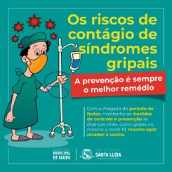 Secretaria de Saúde de Santa Luzia orienta para risco de contágio de síndromes gripais