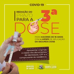 Covid-19: Prefeitura reduz prazo para aplicação de dose de reforço
