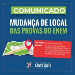 Prefeitura informa alteração de local das provas do ENEM neste domingo