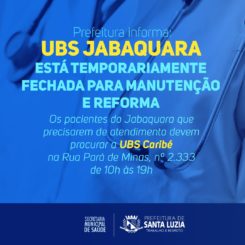 Atenção! UBS Jabaquara está temporariamente fechada para manutenção e reforma
