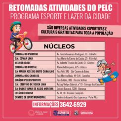Retomadas as atividades do PELC – Programa Esporte e Lazer da Cidade em Santa Luzia