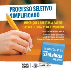 Prefeitura divulga abertura de Processo Seletivo Simplificado para vagas na área de Saúde
