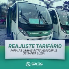 Reajuste tarifário para as linhas intramunicipais de Santa Luzia