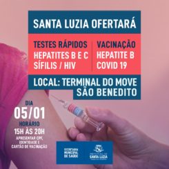 Prefeitura ofertará vacinação e testagem também no terminal do Move