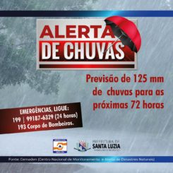 Defesa Civil de Santa Luzia emite alerta de chuvas intensas para este final de semana e risco de transbordamento do Rio das Velhas
