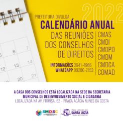 Prefeitura divulga calendário anual de reuniões dos conselhos de direitos