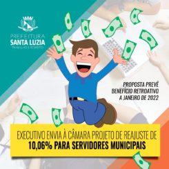 Executivo envia à Câmara projeto de reajuste de 10,06% para servidores municipais
